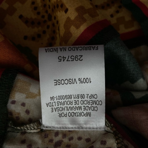 Farm Rio pineapple printed tunic dress tie back tassel - Picture 9 of 13